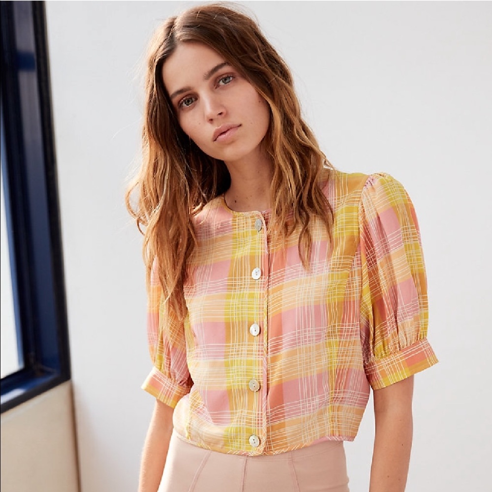 Aritzia Wilfred Le Fou Alban Silk Blouse